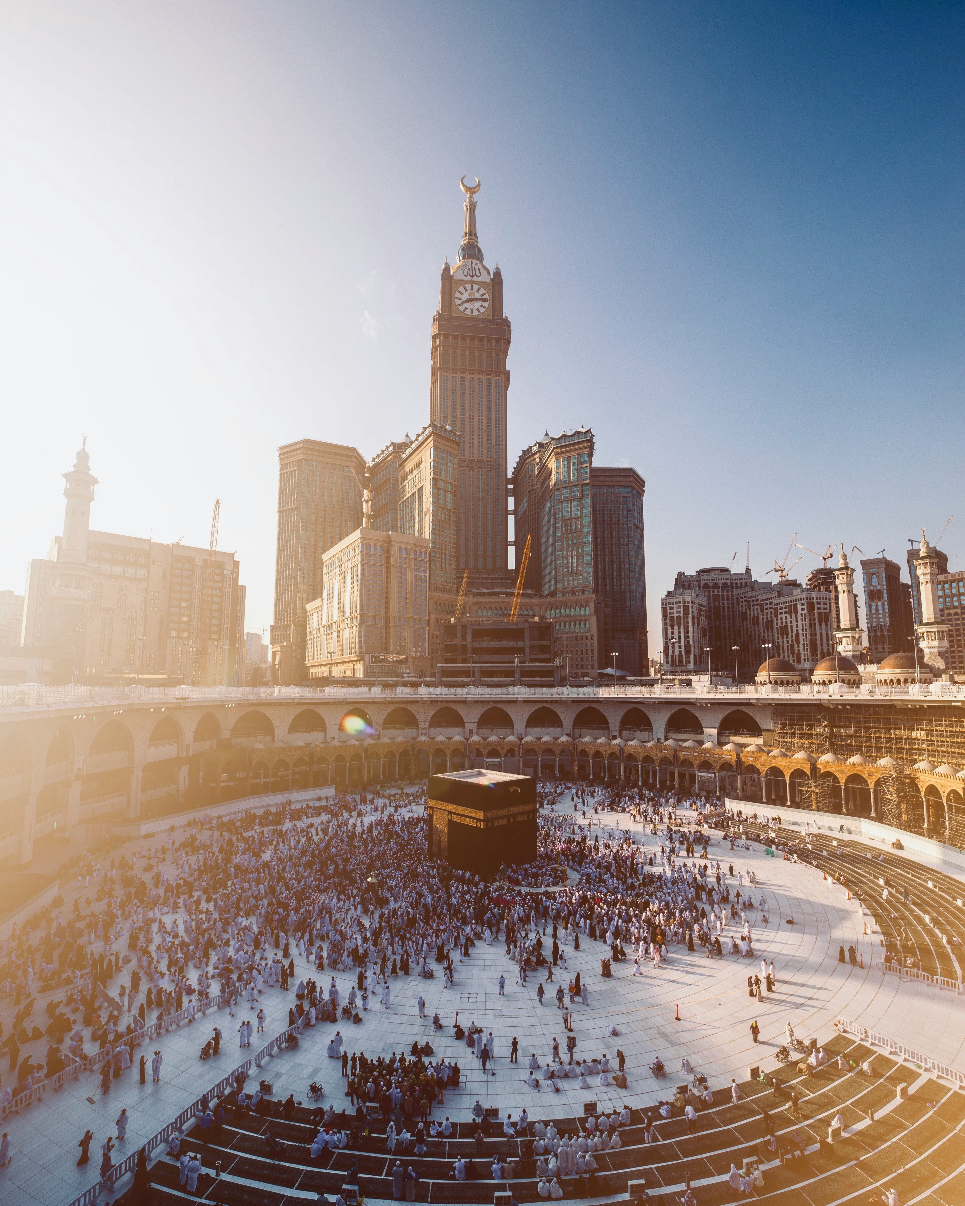 The Holy Kaaba in Makkah during pilgrimage